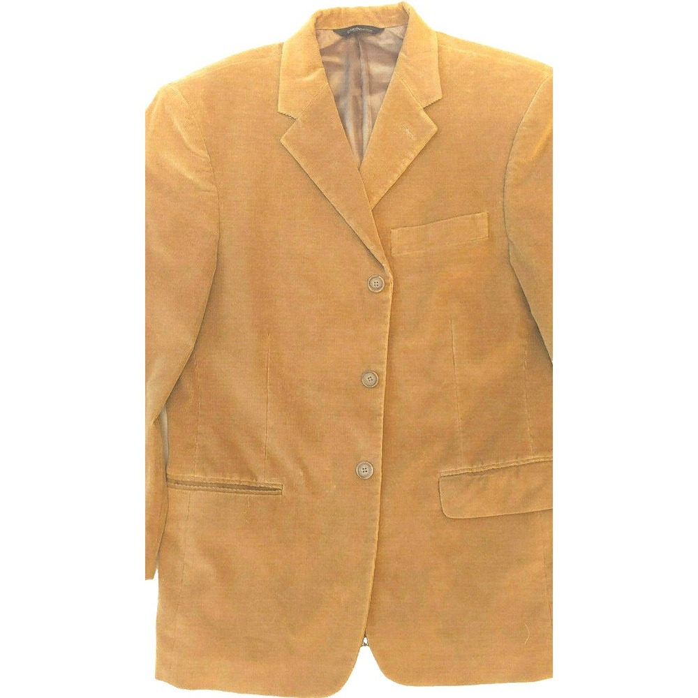 Clairborne Men's Size 38 Tan Blazer Button Pocket Corduroy Sports Coat Jacket